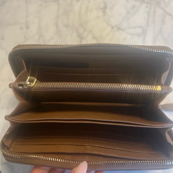 Prada Tan Leather Zip-Around Wallet - Picture 5 of 16